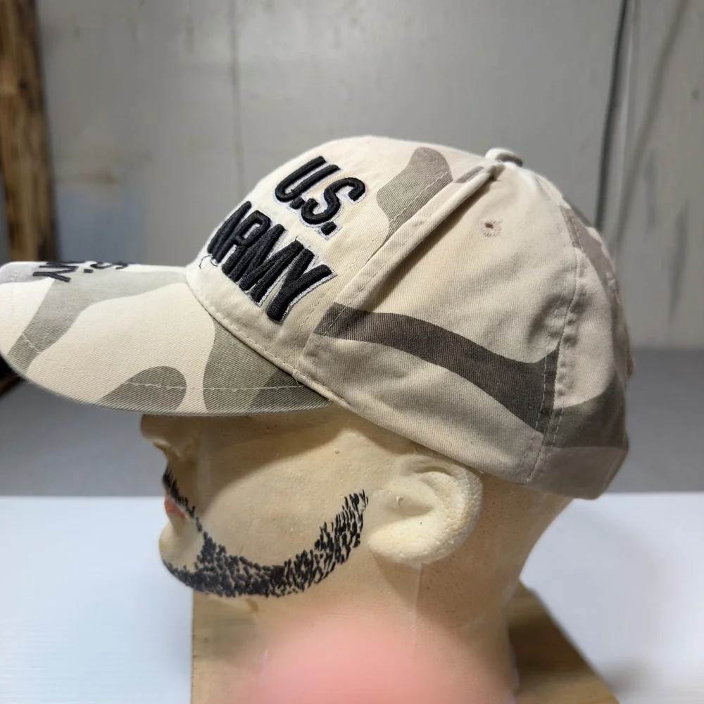 777 Cap US Army Desert‎ Camo Embroidered Baseball Hat Tan Adjustable Strapback